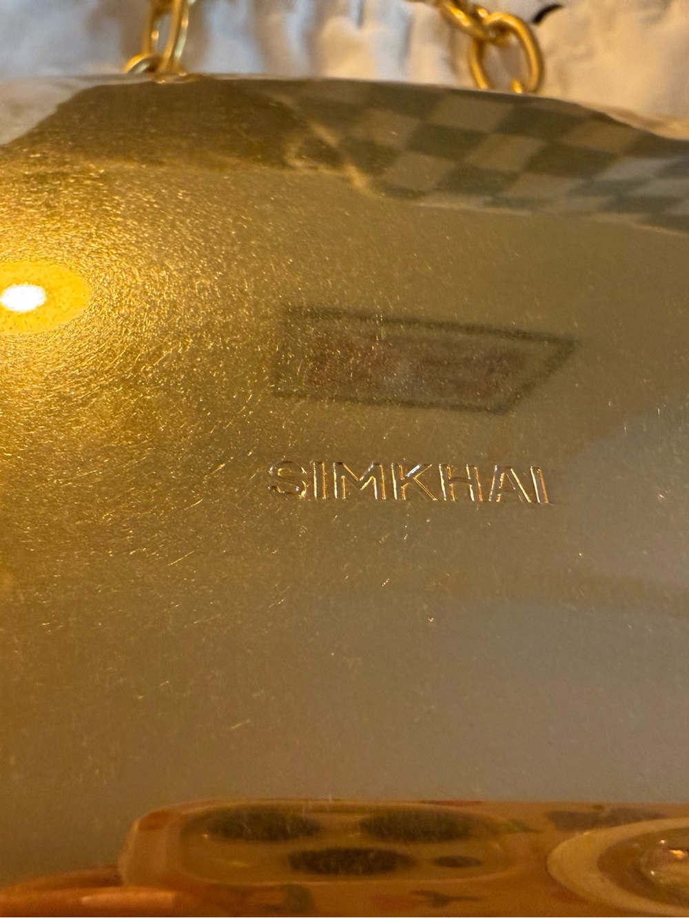Simkhai Sol Clutch Handbag In Gold with original dust bag - Picture 3 of 7